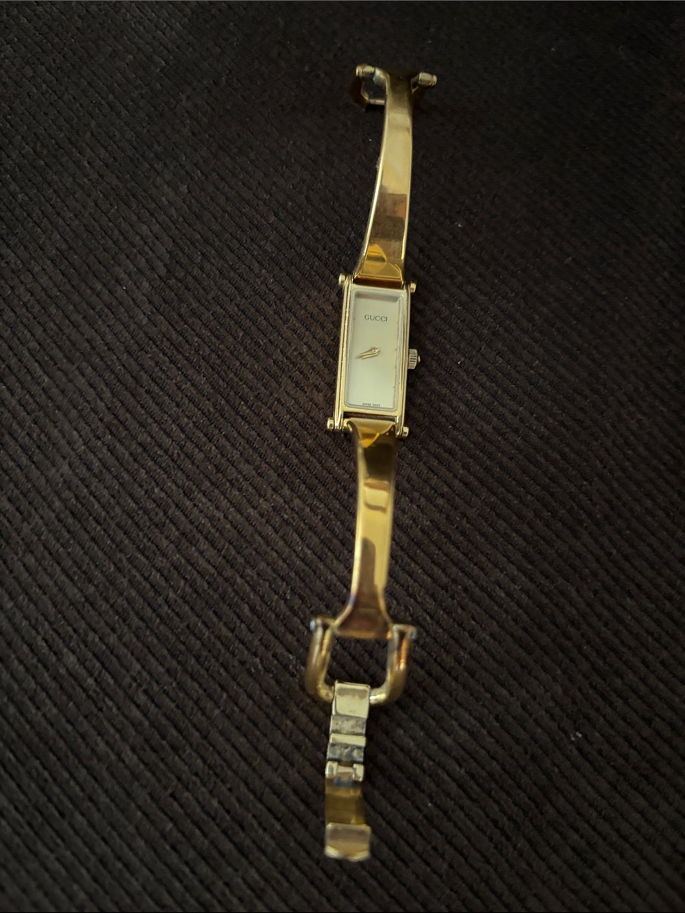 Gucci Women's Gold Rectangular Bracelet Watch